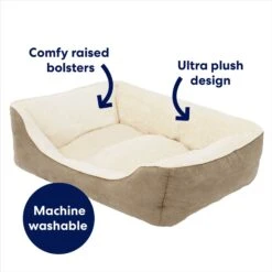 Frisco Rectangular Bolster Cat & Dog Bed -Frisco 113275 PT4. AC SS1800 V1667227172