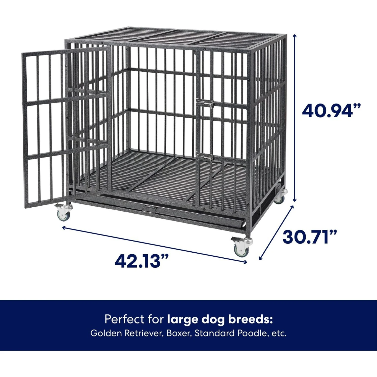 Frisco Ultimate Heavy Duty Steel Metal Single Door Dog Crate 4 Frisco Ultimate Heavy Duty Steel Metal Single Door Dog Crate - Image 2
