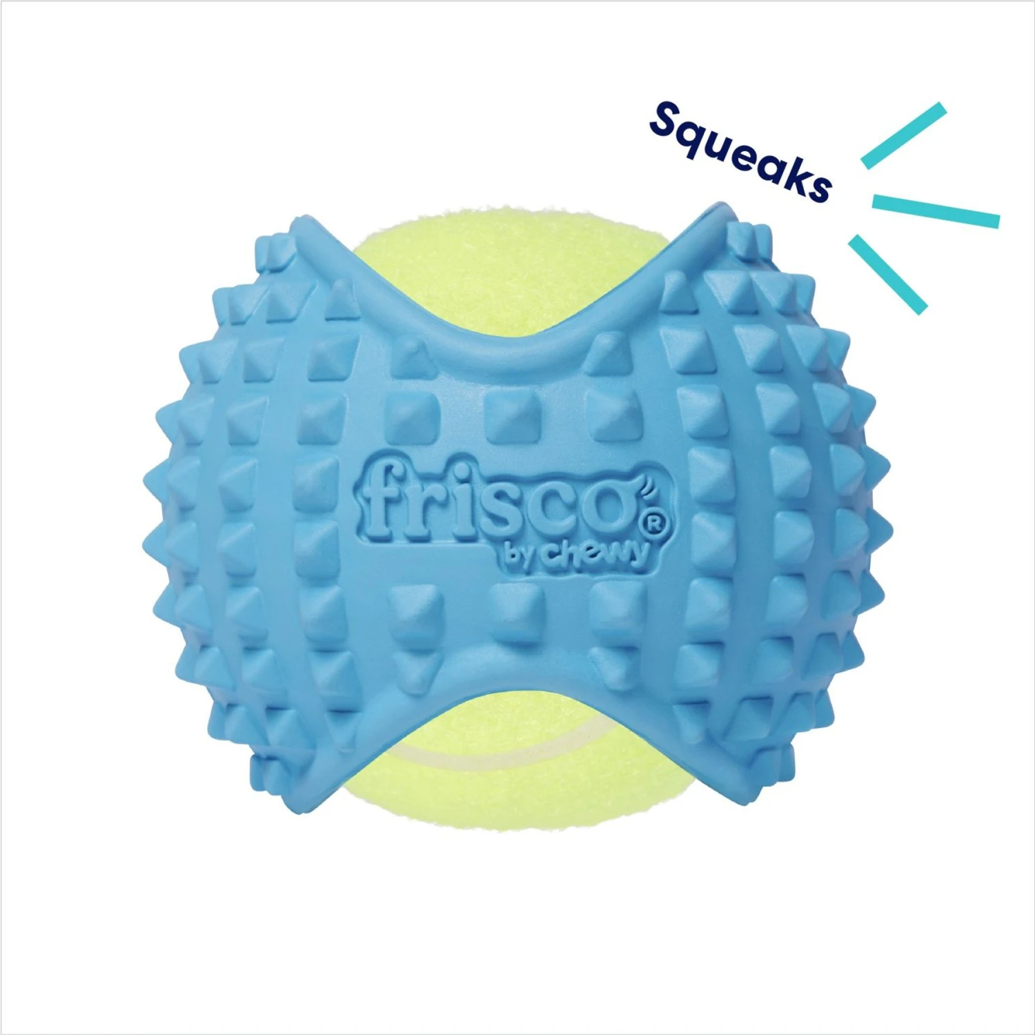 Frisco Fetch Squeaky Tennis Ball With Rubber Sleeve Dog Toy 5 Frisco Fetch Squeaky Tennis Ball With Rubber Sleeve Dog Toy - Image 3