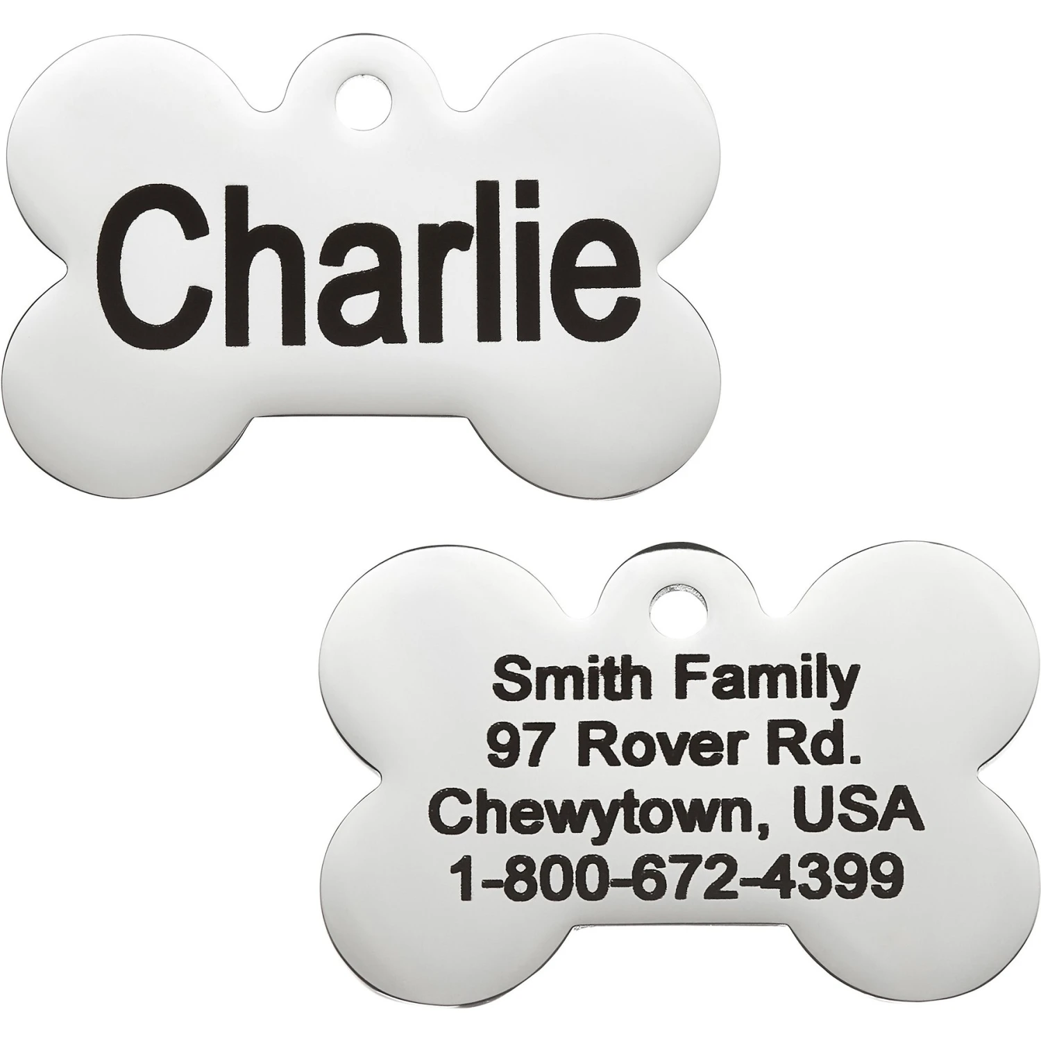 Frisco Personalized Dog ID Tag, Bone 3 Frisco Personalized Dog ID Tag, Bone