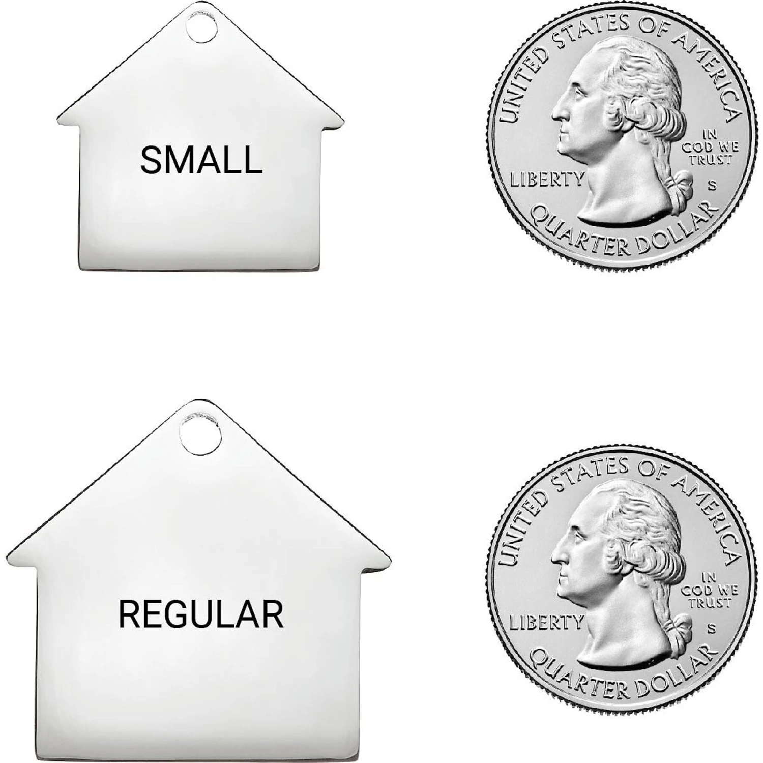 Frisco Stainless Steel Personalized Dog ID Tag, Dog House 4 Frisco Stainless Steel Personalized Dog ID Tag, Dog House - Image 2