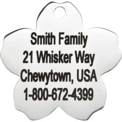 Frisco Stainless Steel Personalized Dog & Cat ID Tag, Flower -Frisco 153002 PT3. AC SS1800 V1548964703
