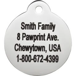 Frisco Personalized Dog & Cat Tag, Round -Frisco 153015 PT3. AC SS1800 V1548964844