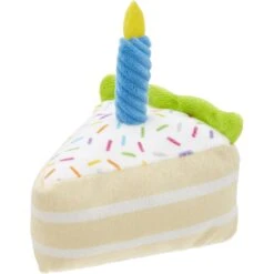 Frisco Birthday Cake Slice Plush Squeaky Dog Toy