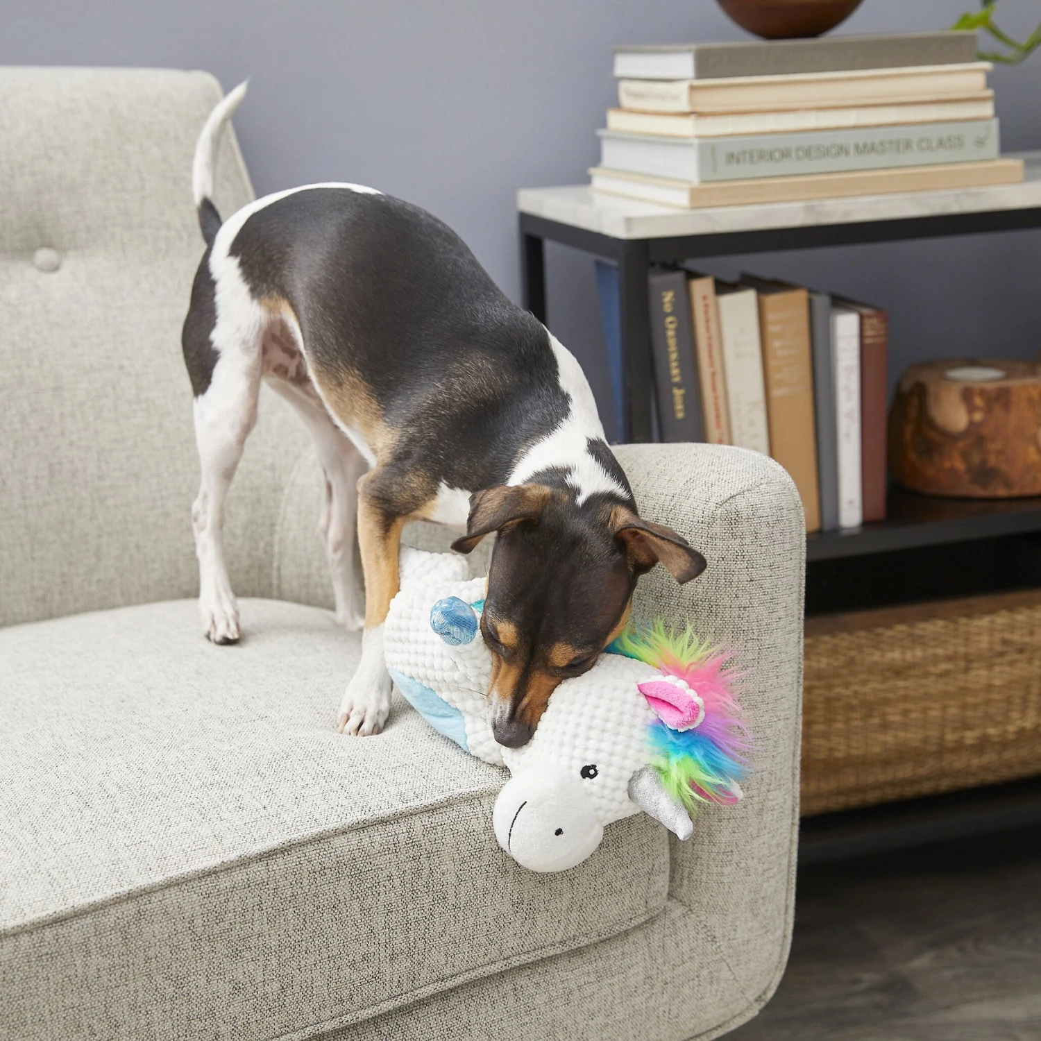 Frisco Unicorn Textured Plush Squeaky Dog Toy 5 Frisco Unicorn Textured Plush Squeaky Dog Toy - Image 3