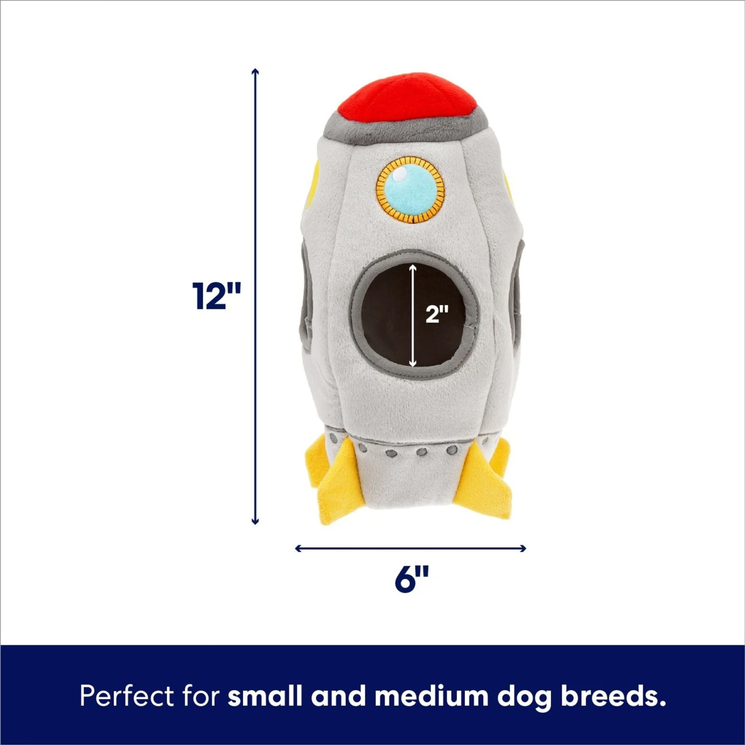 Frisco Rocket Ship Hide & Seek Puzzle Plush Squeaky Dog Toy 4 Frisco Rocket Ship Hide & Seek Puzzle Plush Squeaky Dog Toy - Image 2