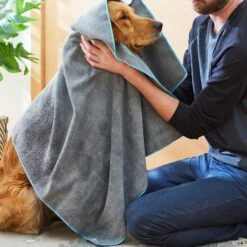 Frisco Microfiber Dog & Cat Bath Towel, Gray, 44-inch -Frisco 206905 PT4. AC SS1800 V1680186385