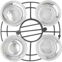 Frisco Multi Pet Feeding 4-Bowls Stainless Steel Dog & Cat Bowls, 0.5 Cup 13 Frisco Multi Pet Feeding 4-Bowls Stainless Steel Dog & Cat Bowls, 0.5 Cup -Frisco 213787 PT3. AC SS1800 V1599238894