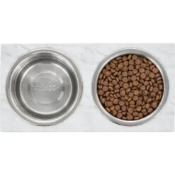 Frisco Marble Print Stainless Steel Double Elevated Dog Bowl -Frisco 216017 PT4. AC SS1800 V1591020400