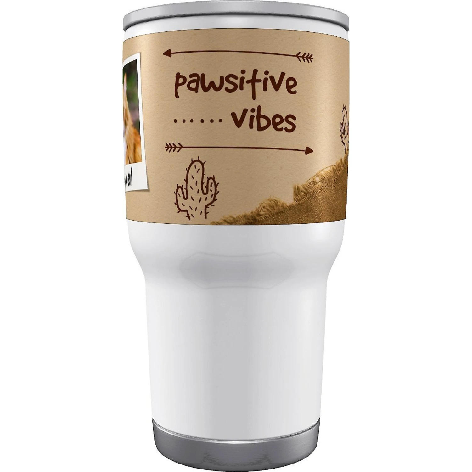 Frisco Double Walled "Pawsitive Vibes" Personalized Tumbler 6 Frisco Double Walled "Pawsitive Vibes" Personalized Tumbler - Image 4