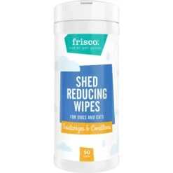 Frisco 23 Frisco Shed Reducing Waterless Grooming Wipes For Dogs & Cats, 50 Count