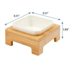 Frisco Square Melamine Dog & Cat Bowl With Bamboo Stand 14 Frisco Square Melamine Dog & Cat Bowl With Bamboo Stand -Frisco 232072 PT6. AC SS1800 V1605756717