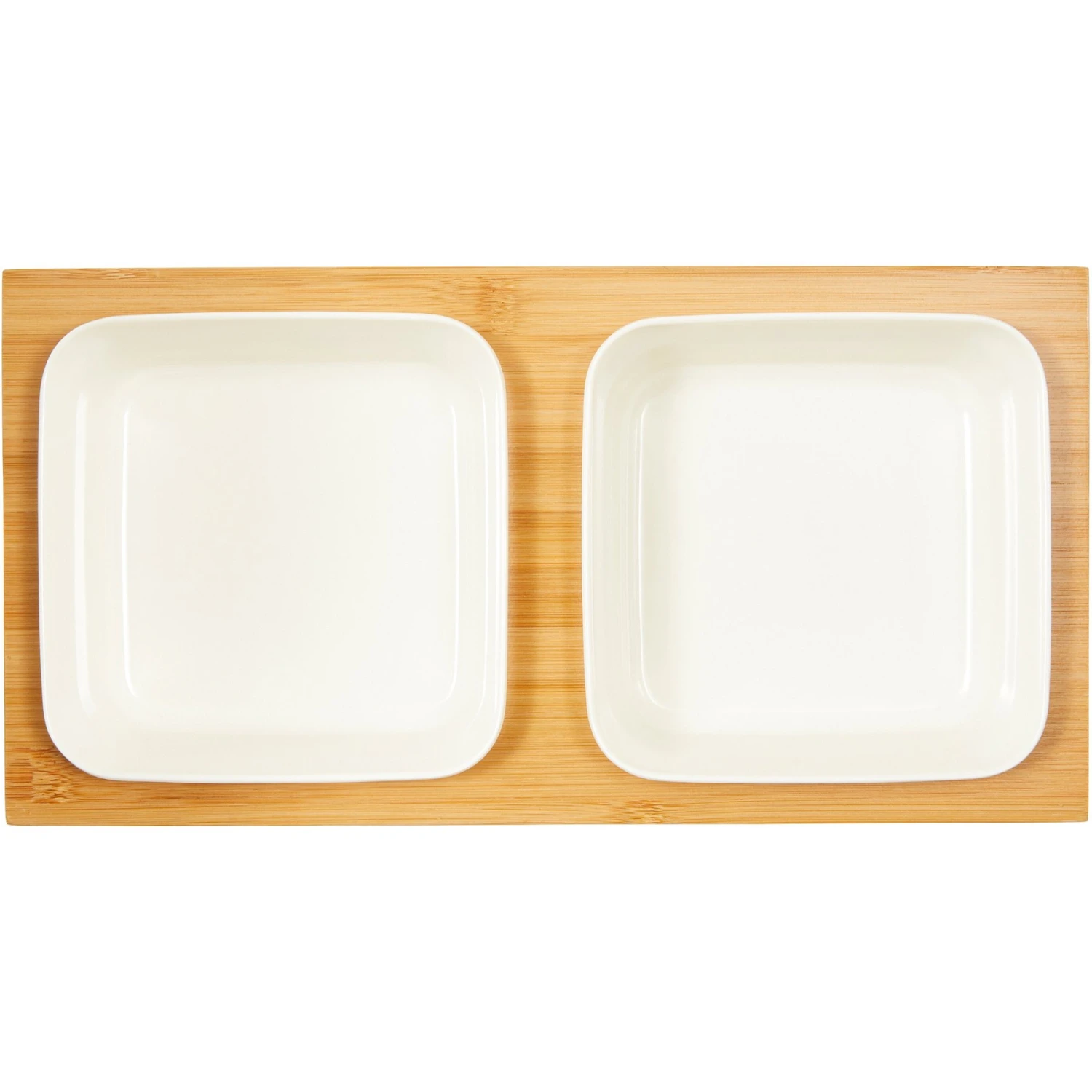 Frisco Square Melamine Dog & Cat Bowl Set With Bamboo Stand 5 Frisco Square Melamine Dog & Cat Bowl Set With Bamboo Stand - Image 3