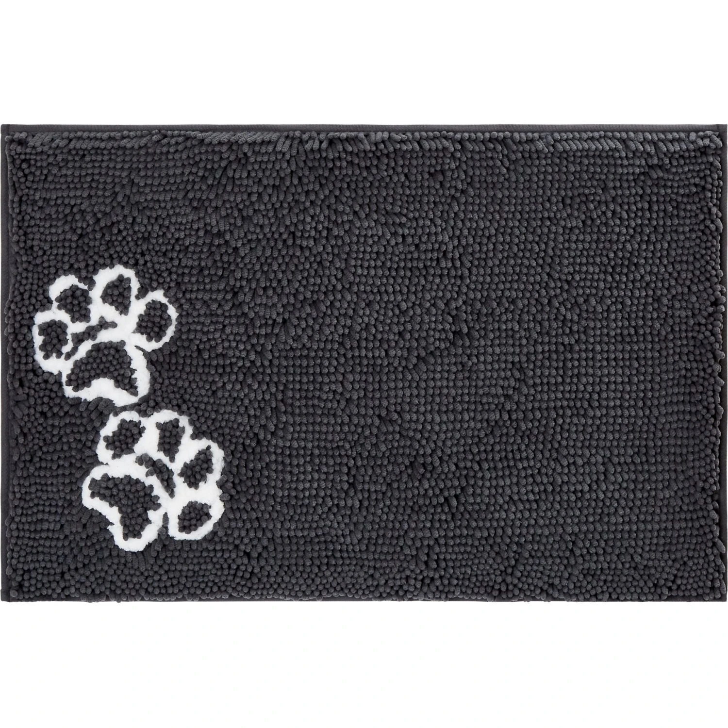 Frisco Microfiber Chenille Paw Print Dog & Cat Mat, Dark Gray 2 Frisco Microfiber Chenille Paw Print Dog & Cat Mat, Dark Gray