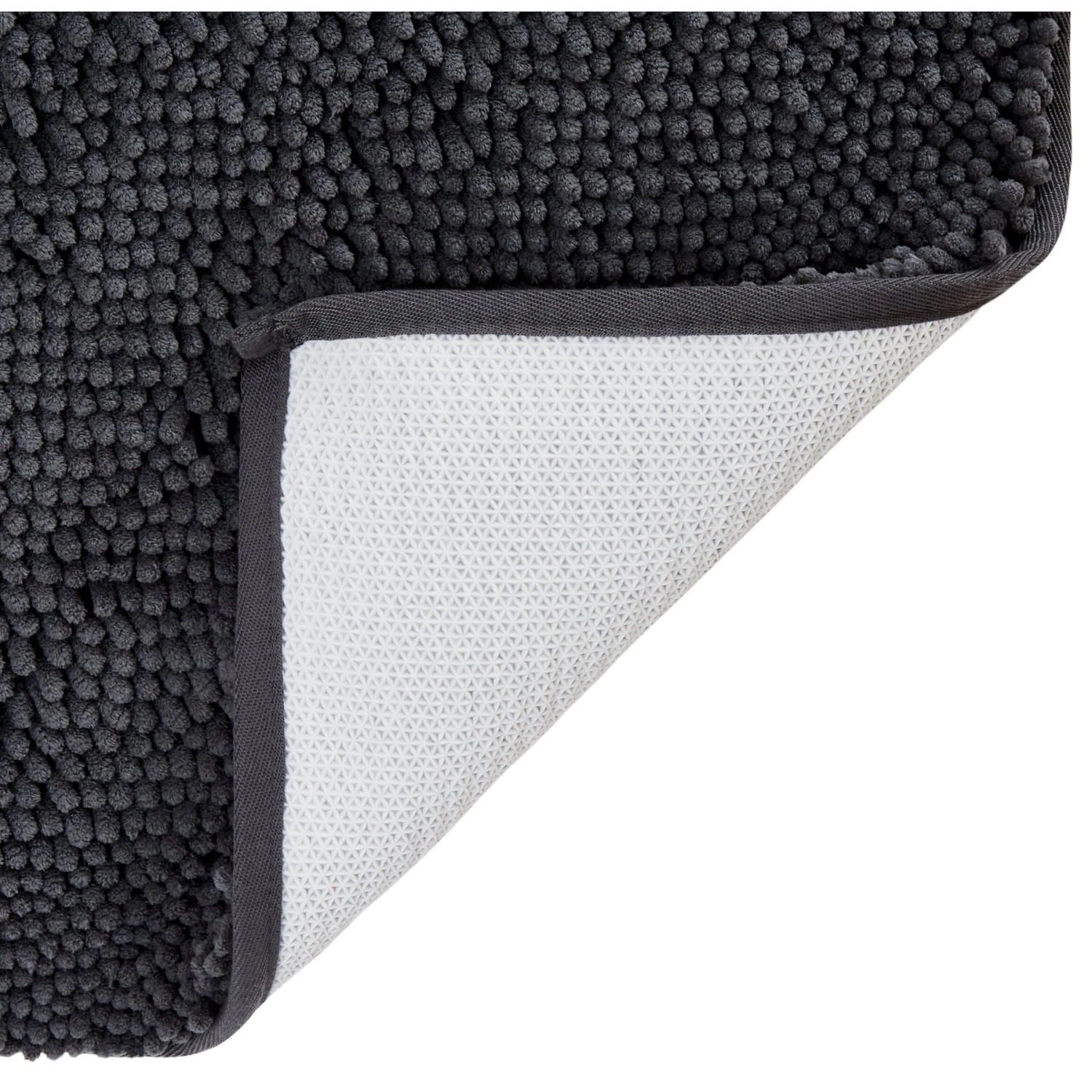 Frisco Microfiber Chenille Paw Print Dog & Cat Mat, Dark Gray 4 Frisco Microfiber Chenille Paw Print Dog & Cat Mat, Dark Gray - Image 3