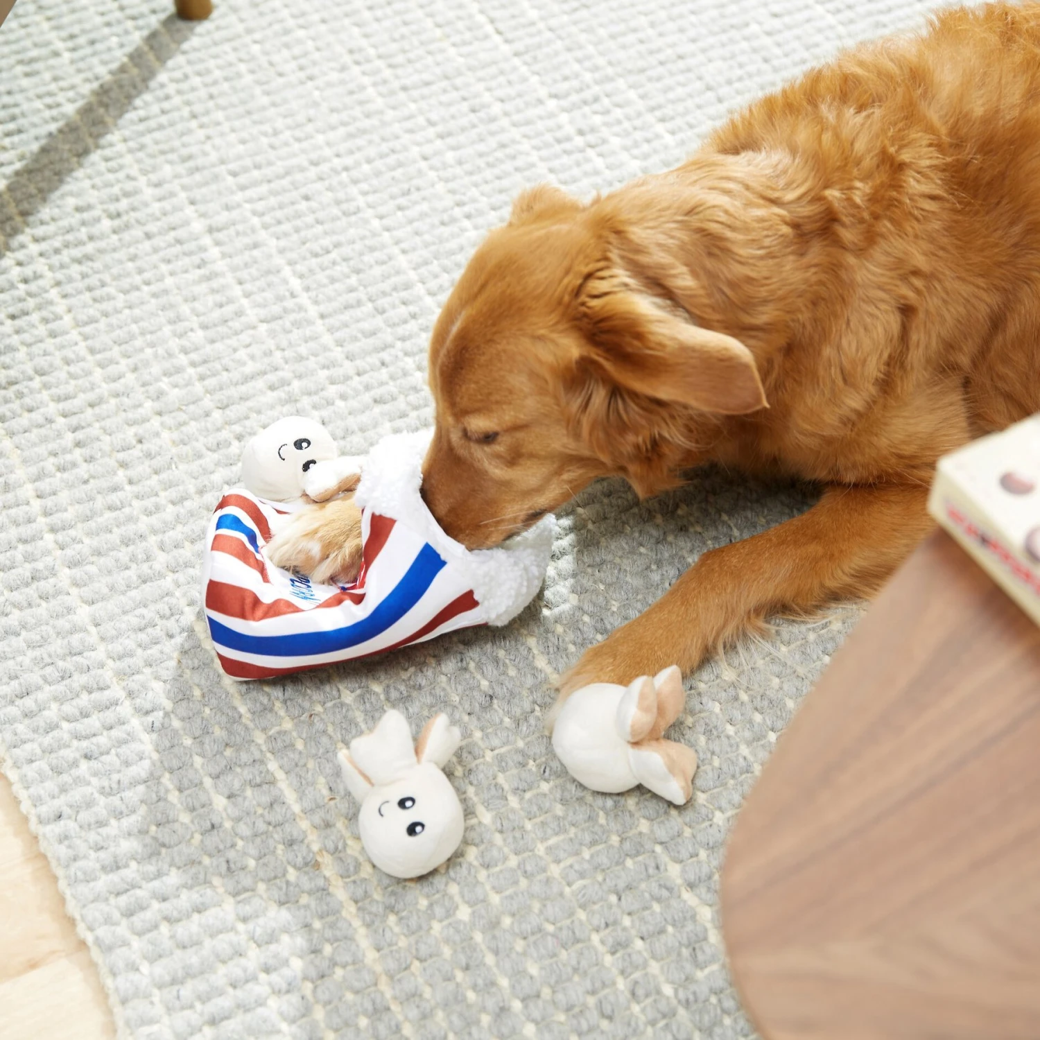 Frisco Zoomies & Chill Popcorn Hide & Seek Puzzle Plush Squeaky Dog Toy 9 Frisco Zoomies & Chill Popcorn Hide & Seek Puzzle Plush Squeaky Dog Toy - Image 7