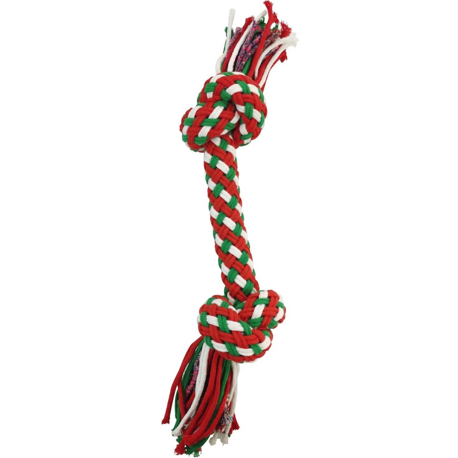Frisco Double Knot Tri-Color Rope Fetch Dog Toy 3 Frisco Double Knot Tri-Color Rope Fetch Dog Toy