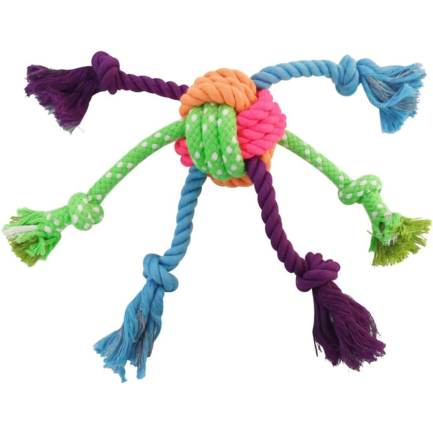 Frisco Fetch Colorful Ball Knot Rope Dog Toy 3 Frisco Fetch Colorful Ball Knot Rope Dog Toy