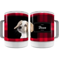 Frisco Plaid Insulated Personalized Mug, 10-oz