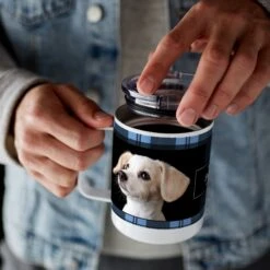 Frisco Plaid Insulated Personalized Mug, 10-oz -Frisco 249359 PT4. AC SS1800 V1610772587