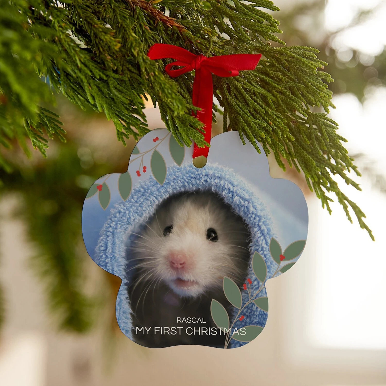 Frisco "My First Christmas" Paw Shape Metal Personalized Dog & Cat Holiday Ornament 5 Frisco "My First Christmas" Paw Shape Metal Personalized Dog & Cat Holiday Ornament - Image 3