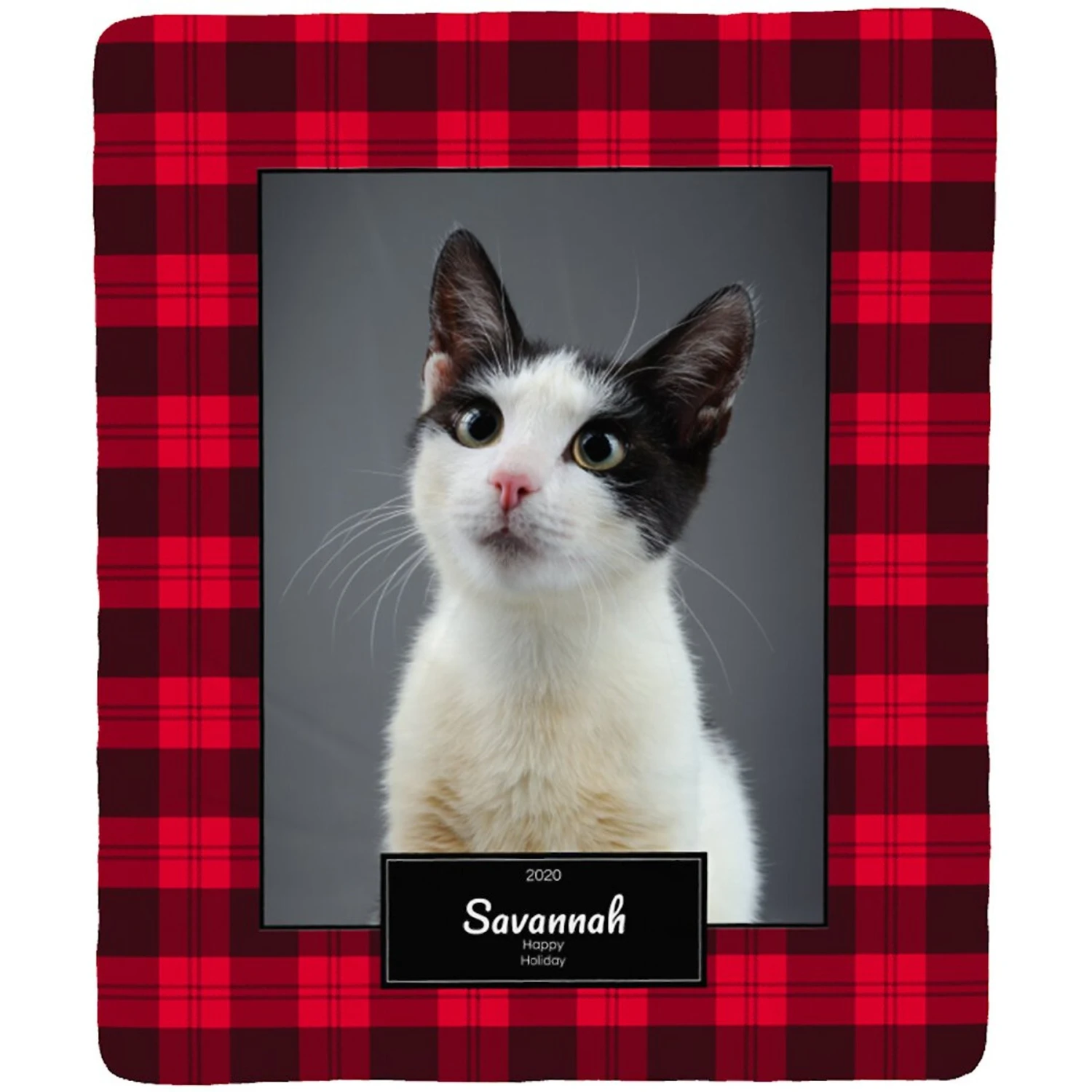 Frisco Plaid Sherpa Fleece Personalized Blanket 3 Frisco Plaid Sherpa Fleece Personalized Blanket