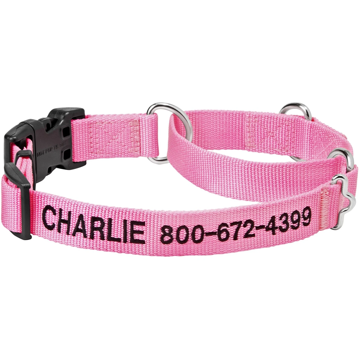 Frisco Solid Nylon Personalized Martingale Dog Collar 3 Frisco Solid Nylon Personalized Martingale Dog Collar
