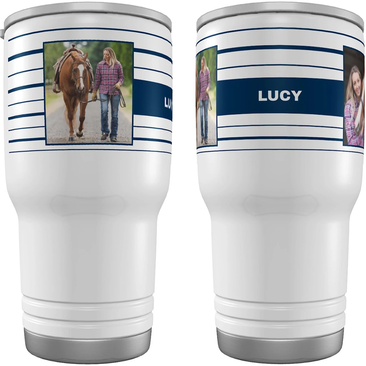 Frisco Double Walled Preppy Stripes Personalized Tumbler, 30-oz Cup 3 Frisco Double Walled Preppy Stripes Personalized Tumbler, 30-oz Cup