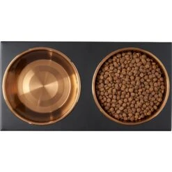 Frisco Copper Stainless Steel Elevated Foldable Double Dog & Cat Bowls -Frisco 253060 PT5. AC SS1800 V1616595415