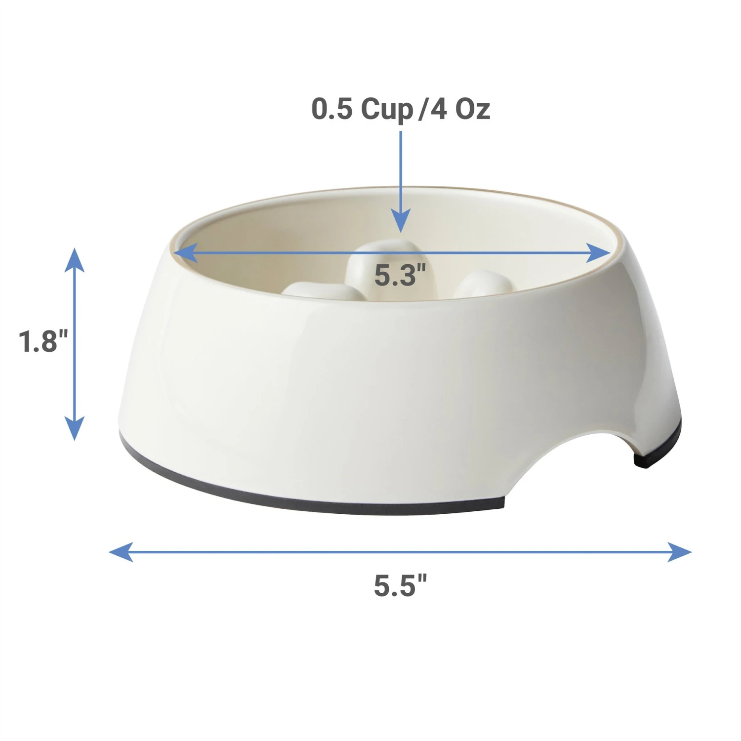 Frisco Melamine Slow Feed Dog & Cat Bowl With Gold Trim 4 Frisco Melamine Slow Feed Dog & Cat Bowl With Gold Trim - Image 2