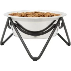 Frisco Triangle Iron Non-Skid Elevated Dog & Cat Bowl 12 Frisco Triangle Iron Non-Skid Elevated Dog & Cat Bowl -Frisco 257155 PT2. AC SS1800 V1615312981