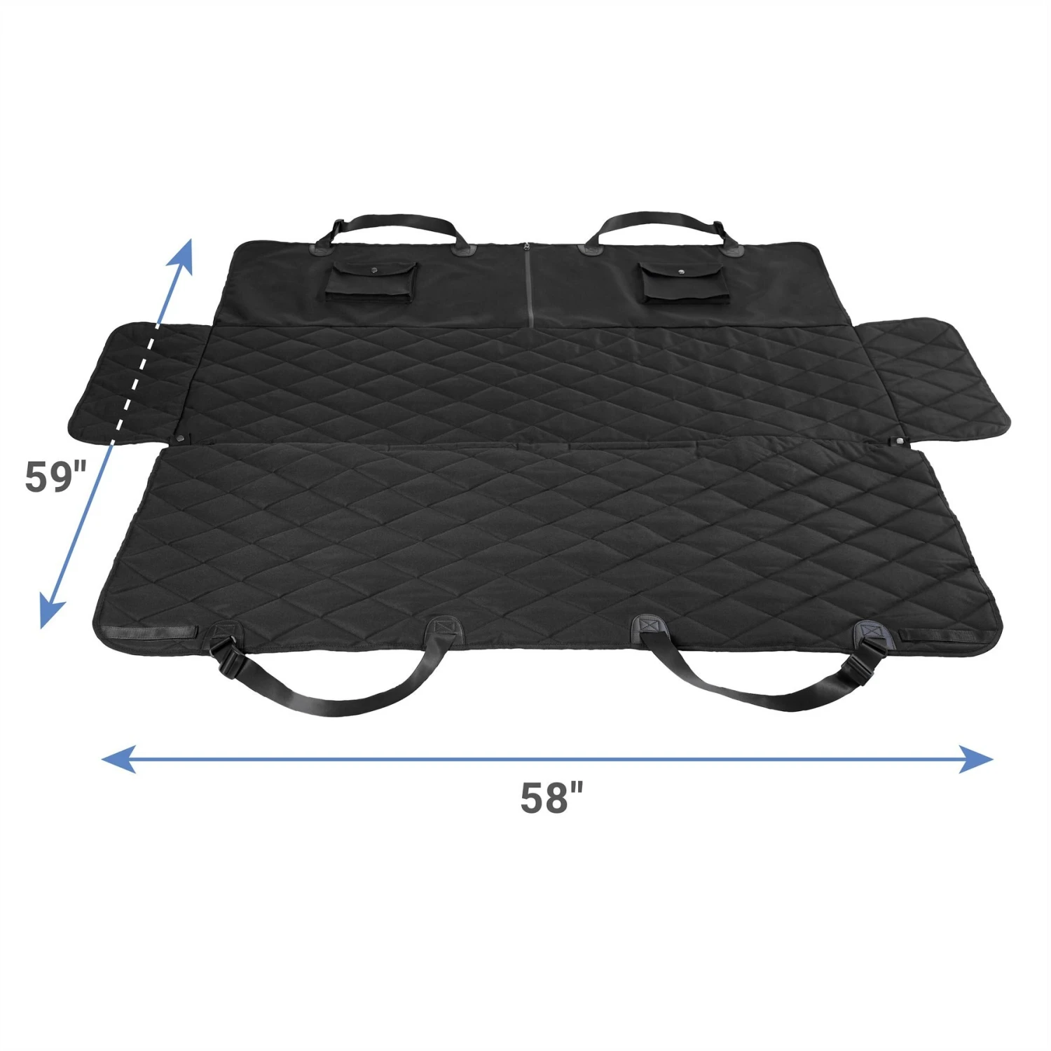 Frisco Premium Quilted Water Resistant Hammock Car Seat Cover With Seatbelt Tether & Travel Bag 4 Frisco Premium Quilted Water Resistant Hammock Car Seat Cover With Seatbelt Tether & Travel Bag - Image 2