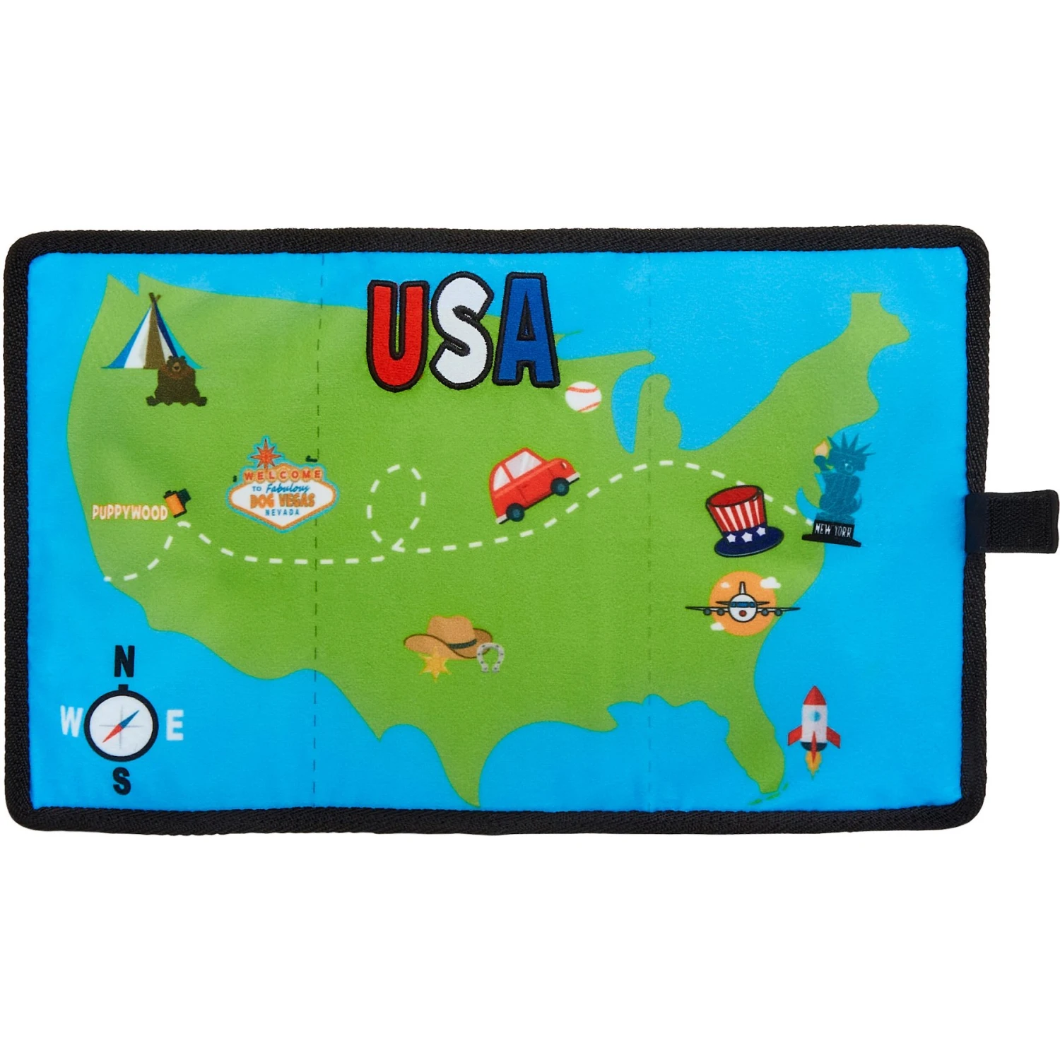 Frisco Road Trip Foldable Map Flat Plush Squeaky Dog Toy 3 Frisco Road Trip Foldable Map Flat Plush Squeaky Dog Toy
