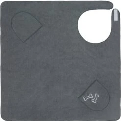 Frisco 17 Frisco Embroidered Pawprint Microfiber Dog Bath Cape Towel