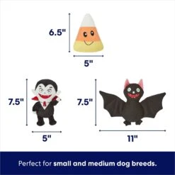 Frisco Halloween Haunted Friends Plush Squeaky Dog Toy -Frisco 270363 PT1. AC SS1800 V1689877935