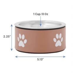 Frisco Paw Print Non-Skid Stainless Steel Dog & Cat Bowl -Frisco 277546 PT1. AC SS1800 V1628861662
