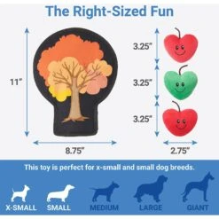 Frisco Fall Autumn Tree With Apples Interactive Plush Squeaky Dog Toy, 4 Count -Frisco 285633 PT1. AC SS1800 V1636990887