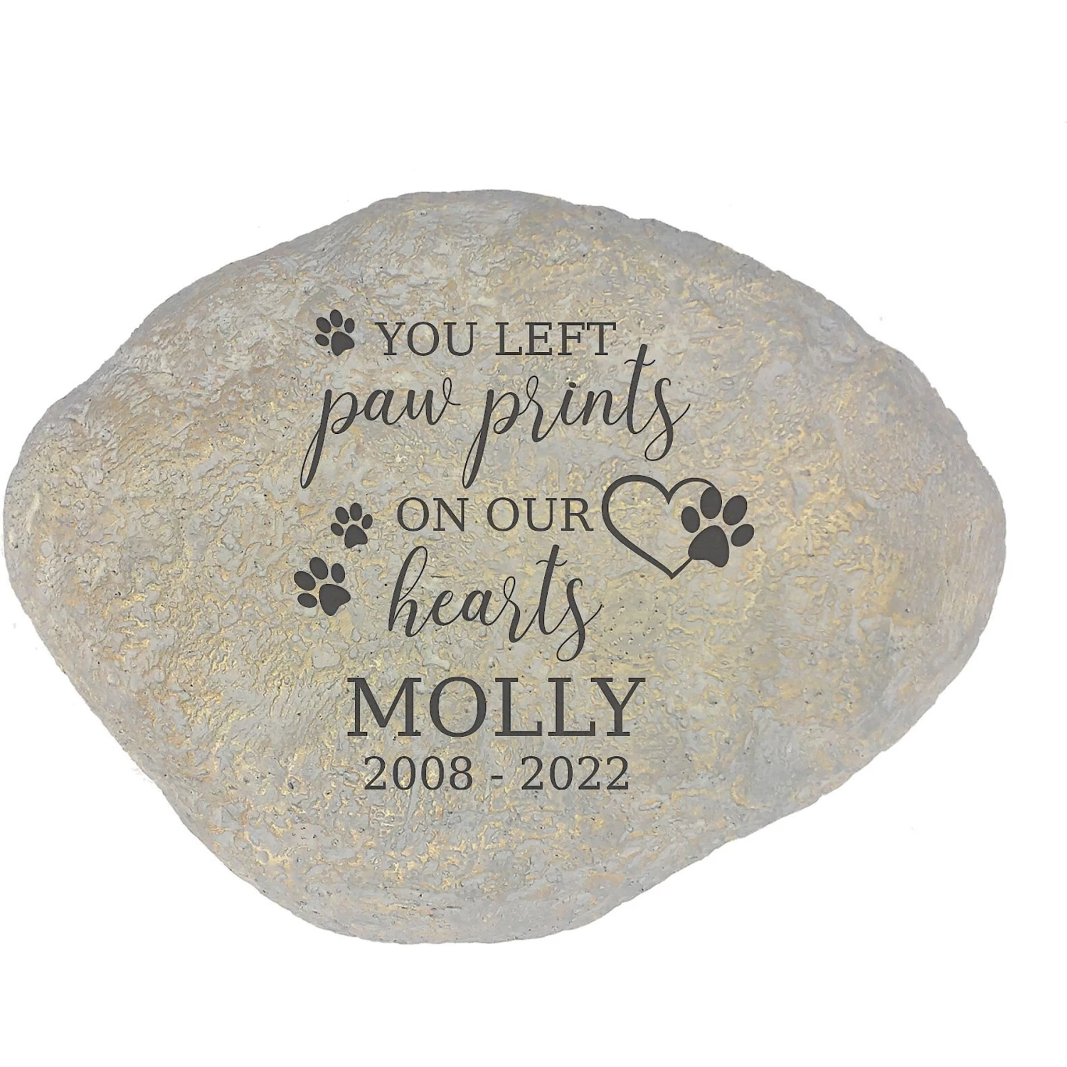 Frisco "Paws On Our Hearts" Personalized Dog & Cat Memorial Garden Stone 3 Frisco "Paws On Our Hearts" Personalized Dog & Cat Memorial Garden Stone