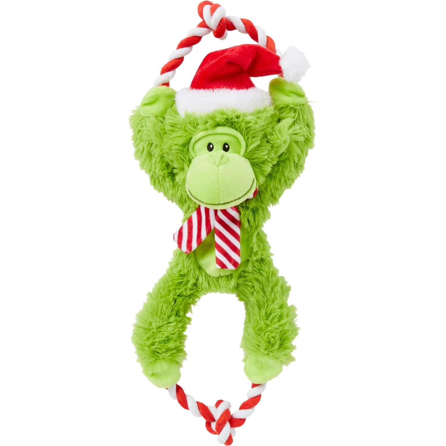 Frisco Holiday Monkey Plush With Rope Squeaky Dog Toy 3 Frisco Holiday Monkey Plush With Rope Squeaky Dog Toy
