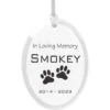 Frisco "In Loving Memory" Paw Glass Personalized Ornament -Frisco 295081 MAIN. AC SS1800 V1697131931