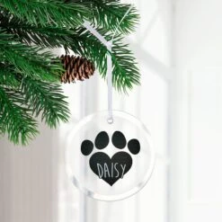 Frisco Paw Glass Personalized Ornament -Frisco 295083 PT2. AC SS1800 V1630332385