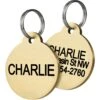 Frisco Brass Personalized Dog & Cat ID Tag, Round -Frisco 296194 MAIN. AC SS1800 V1640182892