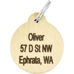 Frisco Brass Personalized Dog & Cat ID Tag, Round 9 Frisco Brass Personalized Dog & Cat ID Tag, Round -Frisco 296194 PT4. AC SS1800 V1628186570