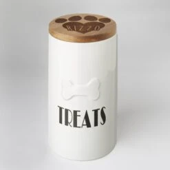 Frisco Ceramic Personalized Treat Jar With Wood Lid, 4 Cup, 32oz 11 Frisco Ceramic Personalized Treat Jar With Wood Lid, 4 Cup, 32oz -Frisco 301179 PT3. AC SS1800 V1631118424