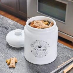 Frisco Ceramic Paw Personalized Treat Jar, 13 Cup, 104oz -Frisco 301183 PT2. AC SS1800 V1630561600
