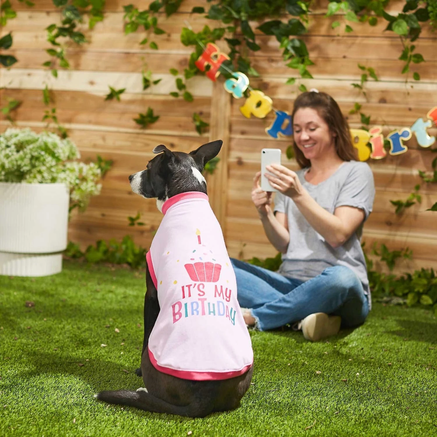 Frisco Birthday Cake Dog & Cat Hat & Frisco It's My Birthday Dog & Cat T-Shirt, Pink 10 Frisco Birthday Cake Dog & Cat Hat & Frisco It's My Birthday Dog & Cat T-Shirt, Pink - Image 8