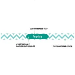 Frisco Personalized Chevron Ceramic Dog & Cat Bowl -Frisco 306760 PT1. AC SS1800 V1635967589