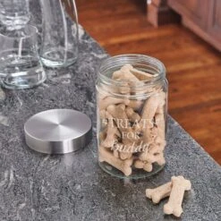 Frisco Paw Print Glass Personalized Treat Jar With Lid, 5 Cup, 40oz 11 Frisco Paw Print Glass Personalized Treat Jar With Lid, 5 Cup, 40oz -Frisco 309522 PT4. AC SS1800 V1645206391