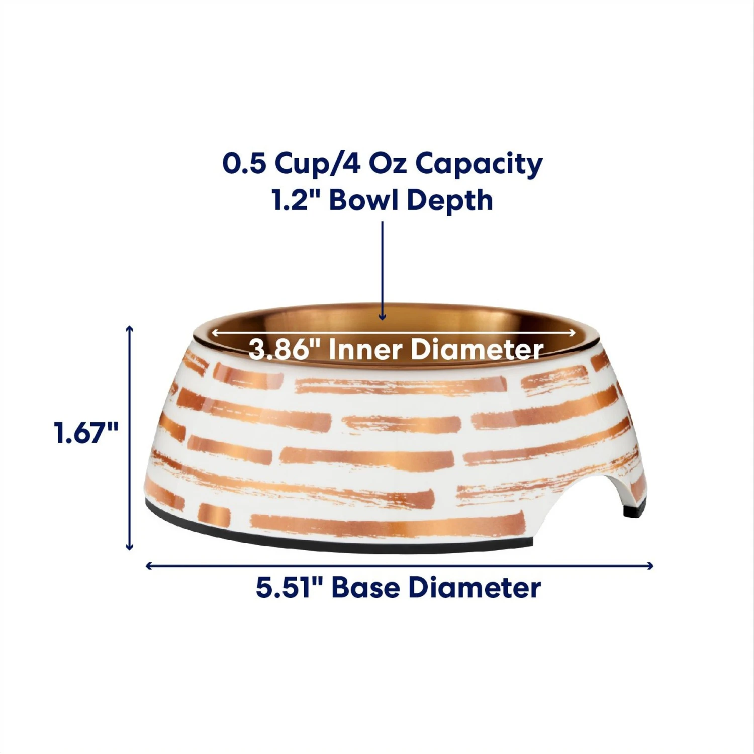 Frisco Copper Print Design Stainless Steel Dog & Cat Bowl 4 Frisco Copper Print Design Stainless Steel Dog & Cat Bowl - Image 2