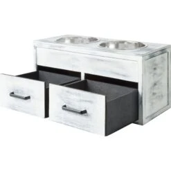 Frisco Premium Wood Elevated Large Breed Dog Bowl With Storage Station, 10 Cup -Frisco 331505 PT5. AC SS1800 V1657656894